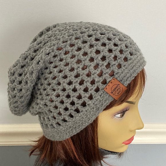 Gray Slouchy Beanie - Soft Warm  Beanie  Teen / Adult - INVENTORY REDUCTION SALE - Picture 3 of 9